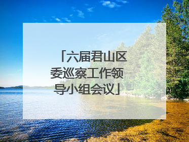 六届君山区委巡察工作领导小组会议