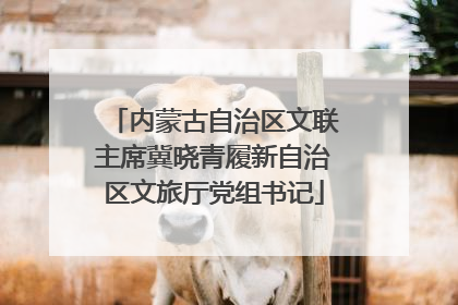 内蒙古自治区文联主席冀晓青履新自治区文旅厅党组书记
