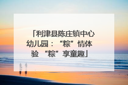 利津县陈庄镇中心幼儿园：“粽”情体验 “粽”享童趣
