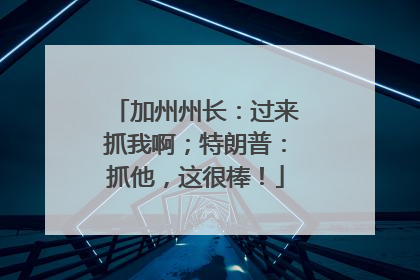 加州州长：过来抓我啊；特朗普：抓他，这很棒！