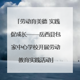 劳动育美德 实践促成长——岳西县包家中心学校开展劳动教育实践活动
