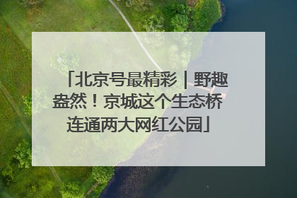 北京号最精彩｜野趣盎然！京城这个生态桥连通两大网红公园