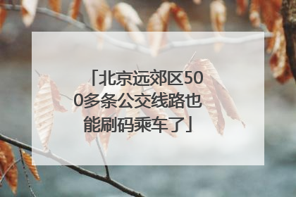 北京远郊区500多条公交线路也能刷码乘车了