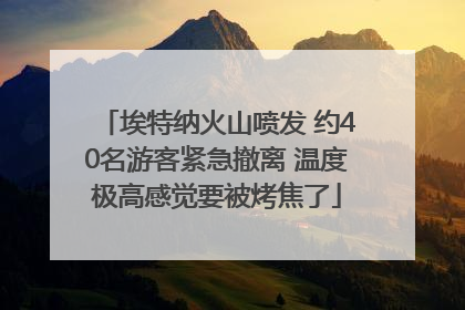 埃特纳火山喷发 约40名游客紧急撤离 温度极高感觉要被烤焦了