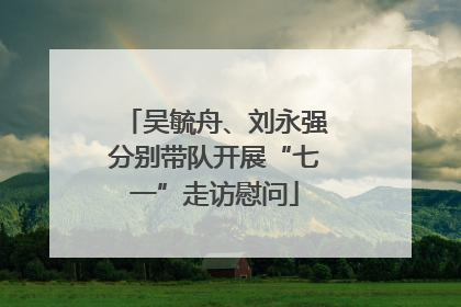 吴毓舟、刘永强分别带队开展“七一”走访慰问