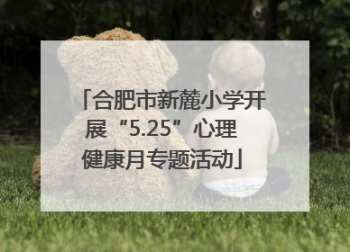 合肥市新麓小学开展“5.25”心理健康月专题活动