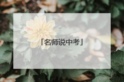 名师说中考