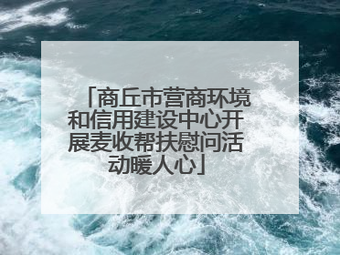 商丘市营商环境和信用建设中心开展麦收帮扶慰问活动暖人心