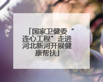 国家卫健委“连心工程”走进河北新河开展健康帮扶