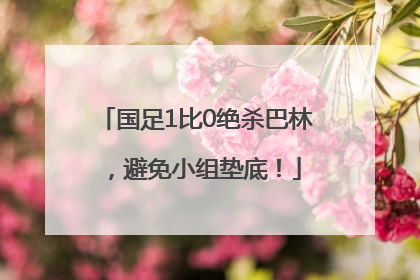 国足1比0绝杀巴林，避免小组垫底！