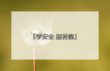 学安全 迎暑假
