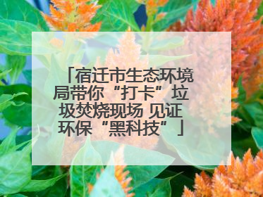 宿迁市生态环境局带你“打卡”垃圾焚烧现场 见证环保“黑科技”