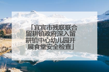 宜宾市残联联合留耕镇政府深入留耕镇中心幼儿园开展食堂安全检查