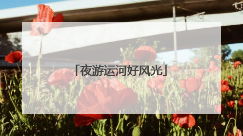 夜游运河好风光
