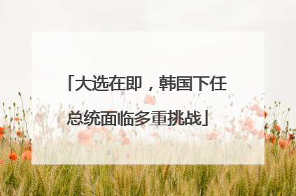 大选在即，韩国下任总统面临多重挑战