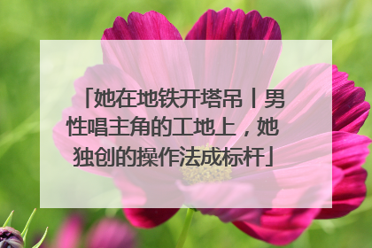 她在地铁开塔吊丨男性唱主角的工地上，她独创的操作法成标杆