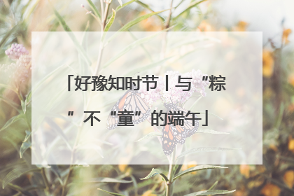 好豫知时节丨与“粽”不“童”的端午