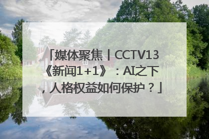 媒体聚焦丨CCTV13《新闻1+1》：AI之下，人格权益如何保护？