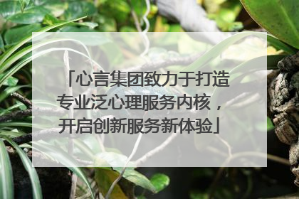 心言集团致力于打造专业泛心理服务内核，开启创新服务新体验