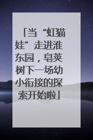 当“虹猫娃”走进淮东园，皂荚树下一场幼小衔接的探索开始啦