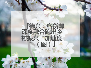德兴：客货邮深度融合跑出乡村振兴“加速度”（图）