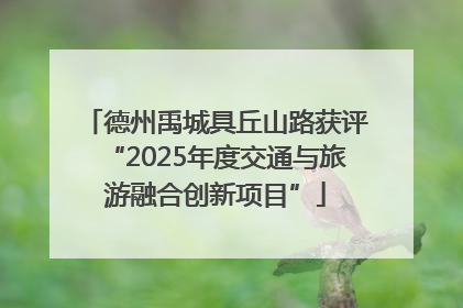 德州禹城具丘山路获评“2025年度交通与旅游融合创新项目”