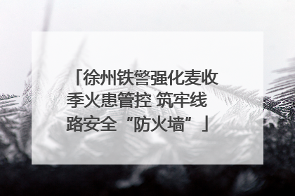 徐州铁警强化麦收季火患管控 筑牢线路安全“防火墙”