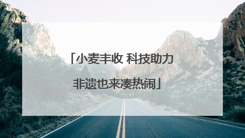 小麦丰收 科技助力 非遗也来凑热闹