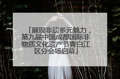 展现非遗多元魅力，第九届中国成都国际非物质文化遗产节青白江区分会场启幕