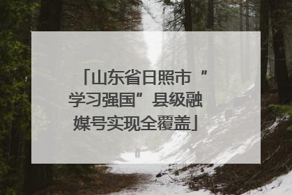 山东省日照市“学习强国”县级融媒号实现全覆盖