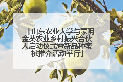 山东农业大学与蒙阴金葵农业乡村振兴合伙人启动仪式暨新品种蜜桃推介活动举行