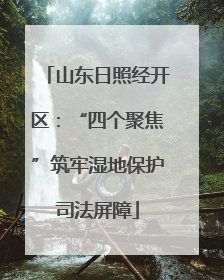 山东日照经开区：“四个聚焦”筑牢湿地保护司法屏障