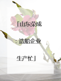 山东荣成：造船企业生产忙