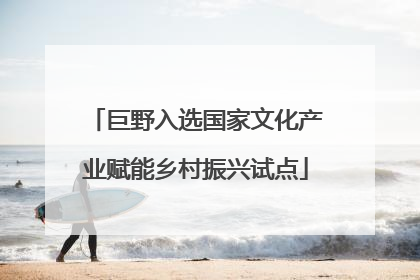 巨野入选国家文化产业赋能乡村振兴试点