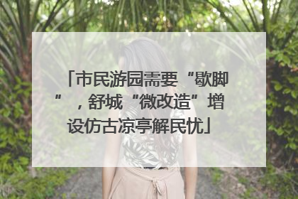 市民游园需要“歇脚”，舒城“微改造”增设仿古凉亭解民忧
