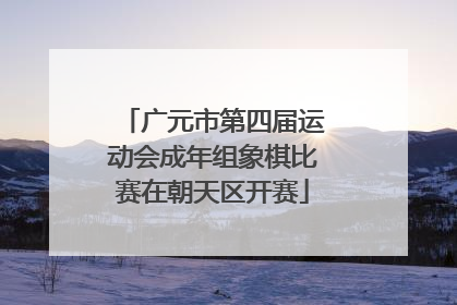 广元市第四届运动会成年组象棋比赛在朝天区开赛