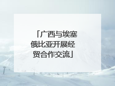 广西与埃塞俄比亚开展经贸合作交流