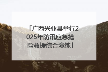 广西兴业县举行2025年防汛应急抢险救援综合演练