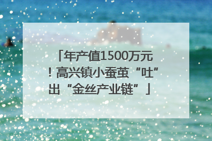 年产值1500万元！高兴镇小蚕茧“吐”出“金丝产业链”