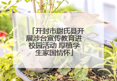 开封市尉氏县开展涉台宣传教育进校园活动 厚植学生家国情怀