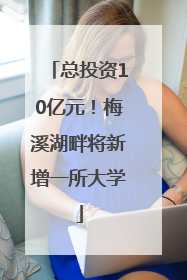 总投资10亿元！梅溪湖畔将新增一所大学