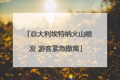 意大利埃特纳火山喷发 游客紧急撤离