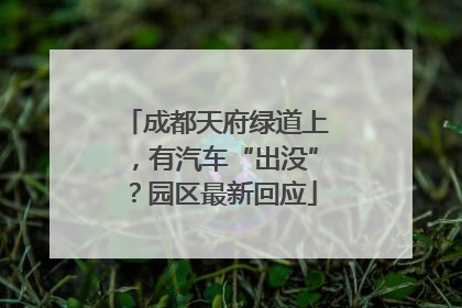 成都天府绿道上，有汽车“出没”？园区最新回应