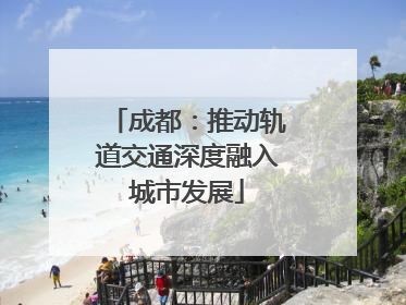 成都：推动轨道交通深度融入城市发展