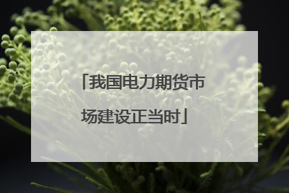 我国电力期货市场建设正当时