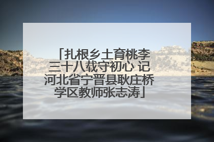 扎根乡土育桃李 三十八载守初心 记河北省宁晋县耿庄桥学区教师张志涛