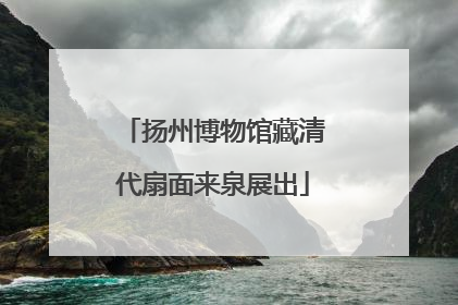 扬州博物馆藏清代扇面来泉展出