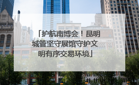 护航南博会！昆明城管坚守展馆守护文明有序交易环境