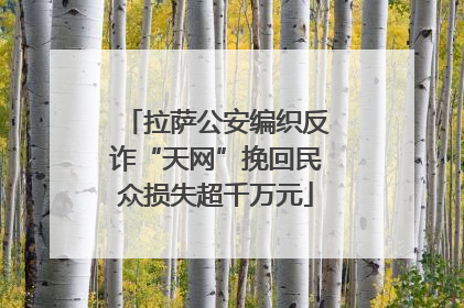 拉萨公安编织反诈“天网”挽回民众损失超千万元