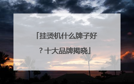 挂烫机什么牌子好？十大品牌揭晓